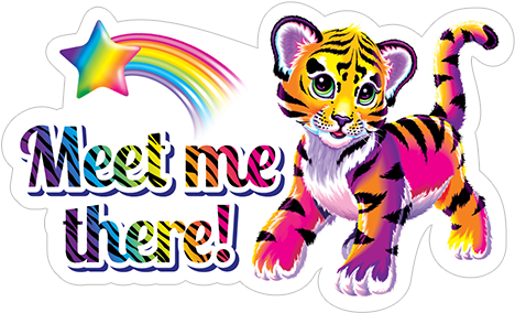Viber Sticker «lisa Frank» - Lisa Frank Tiger Art Cover Coloring And Activity Book (490x317), Png Download