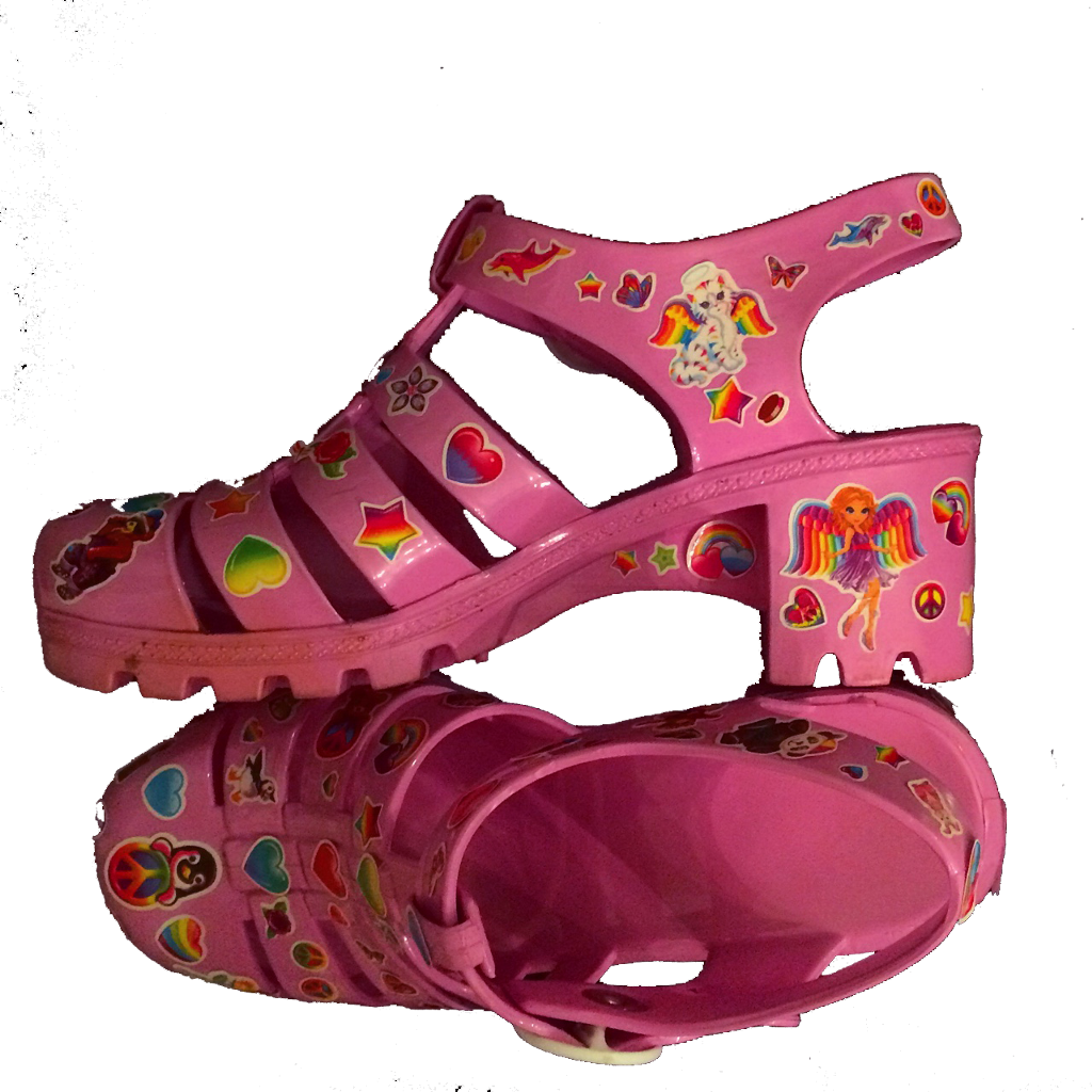 Tumblr Pastel Neon Childhood Lisafrank Sticker Pink - Transparent Jelly Shoes Png (1024x1024), Png Download