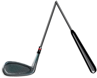 Broken Golf Club (434x379), Png Download