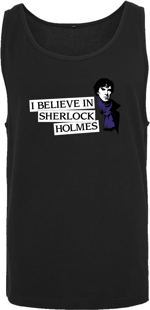 I Believe In Sherlock Holmes T-shirt Tanktop Men Black (1044x1044), Png Download
