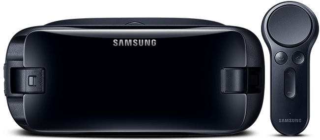 Among The Available Products Of Premium Mobile Vr Headsets, - Samsung Gear Vr 2017 With Controller (651x284), Png Download