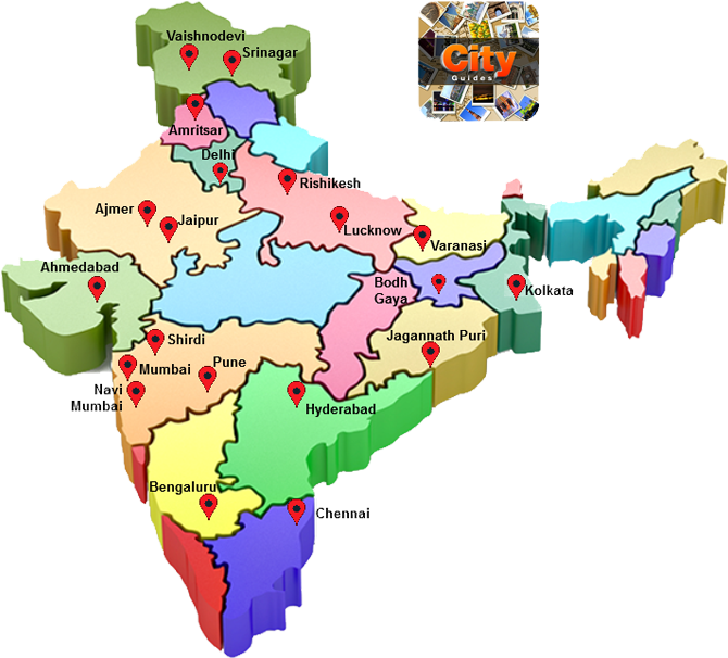 City Guide Map - Distribution Of Diamond In India (683x660), Png Download