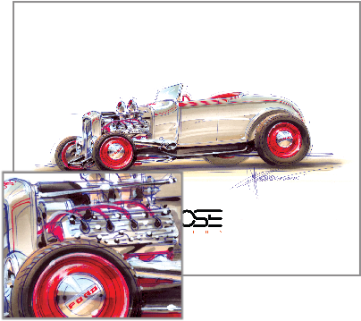 Traditional Hot Rod Print - Hot Rod (430x430), Png Download