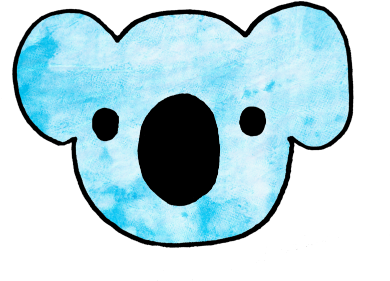 Blue Watercolor Koala - Overly Happy (1024x991), Png Download