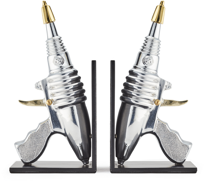 Raygun Bookends - Pendulux Ray Gun Bookends (1000x1000), Png Download