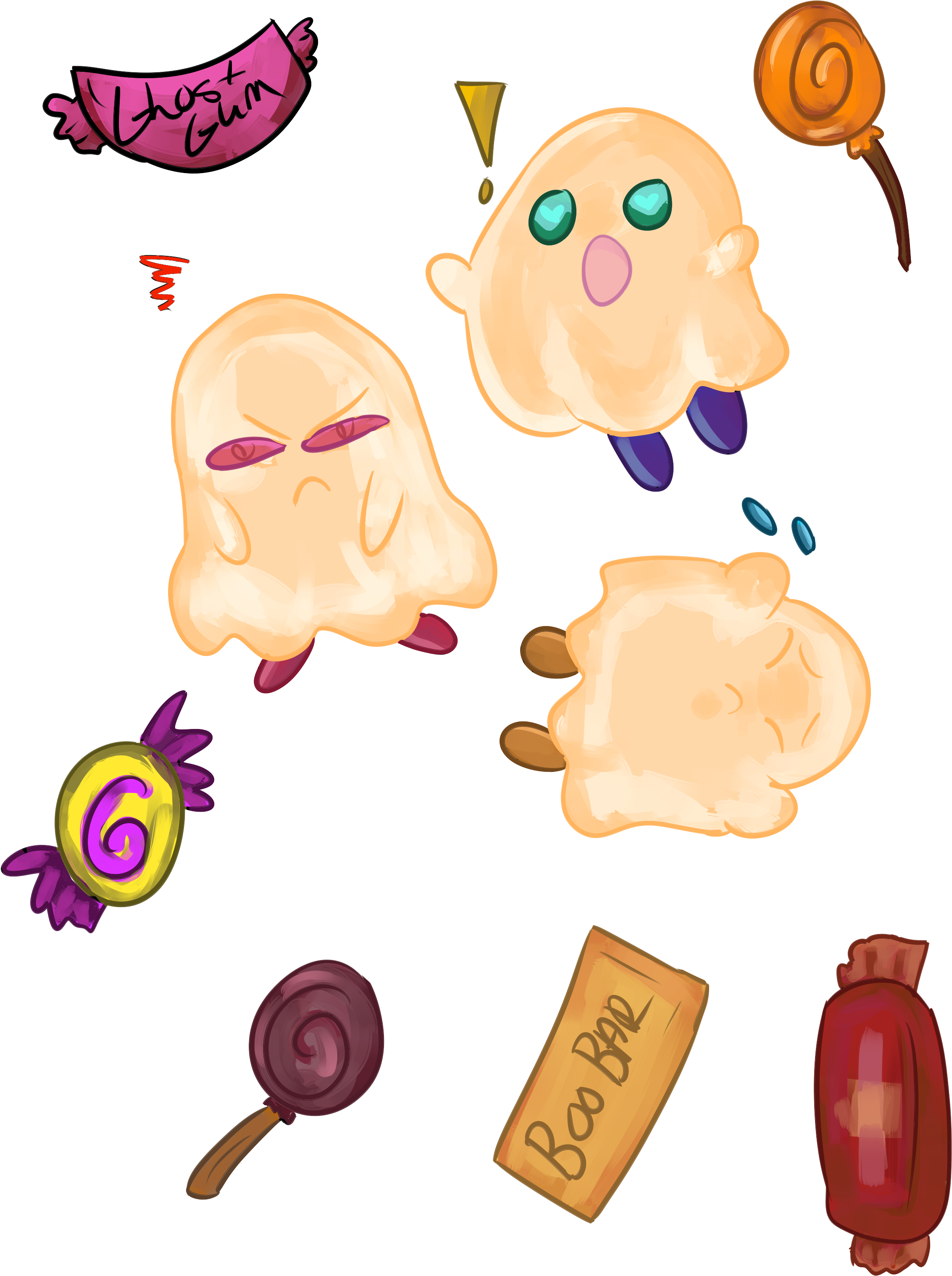 Candy Ghosts (2400x3200), Png Download