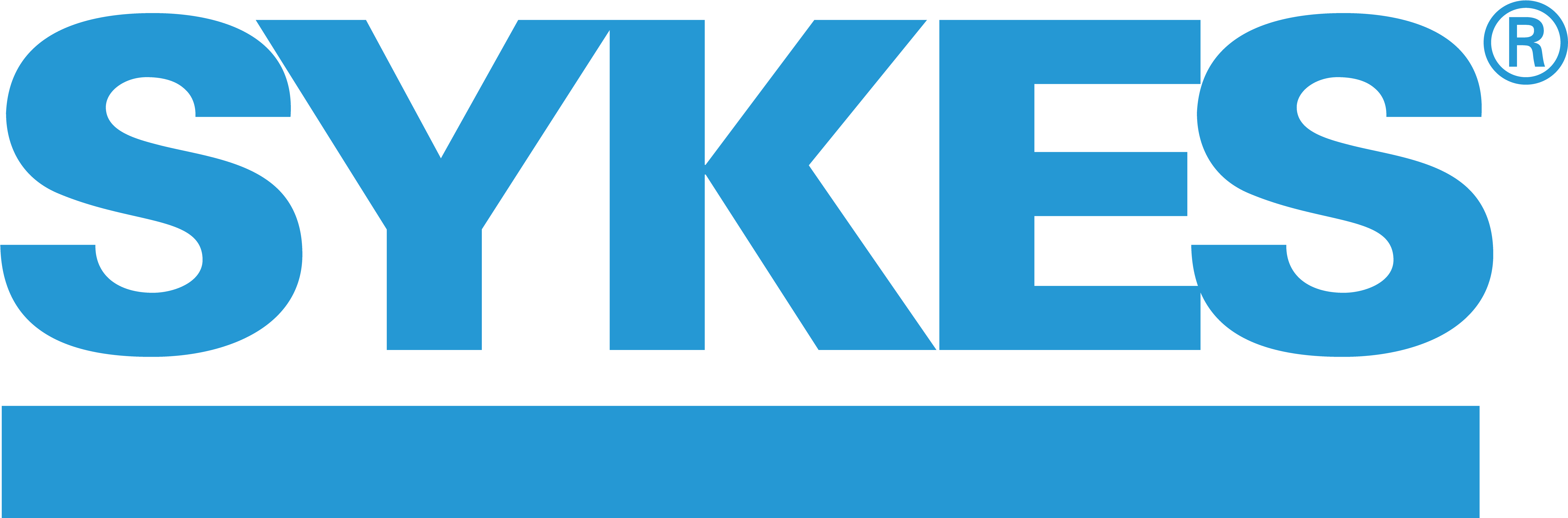 Sykes Logo Standard Cmyk Blue - Sykes Enterprises (7200x2380), Png Download