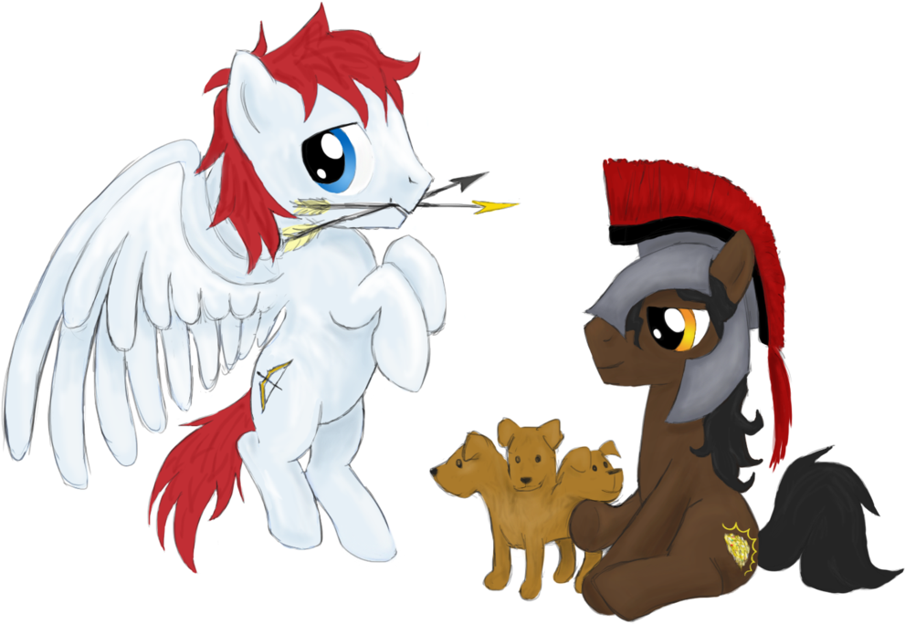 Hades Drawing Cerberus - Cute Cerberus And Hades (1032x774), Png Download