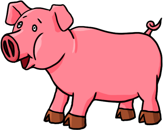 Free Cartoon Pig, Download Free Clip Art, Free Clip - หมูป่า กับ สุนัข จิ้งจอก (600x600), Png Download