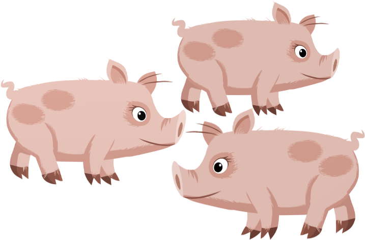 3 Little Pigs (719x482), Png Download