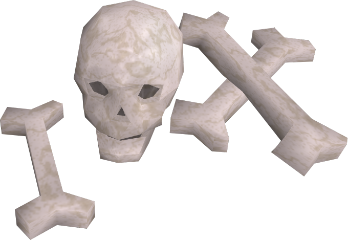 Bone Brooch Equipped - Runescape Pile Of Bones (680x469), Png Download