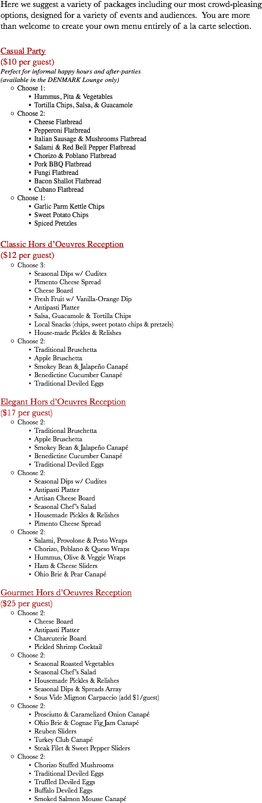 Here We Suggest A Variety Of Packages Including Our - Menu (530x1663), Png Download