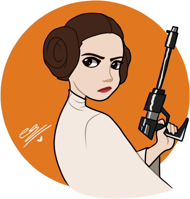 Cartoon Princess Leia Png - Leia Organa Rebel Princess Fanart (874x914), Png Download