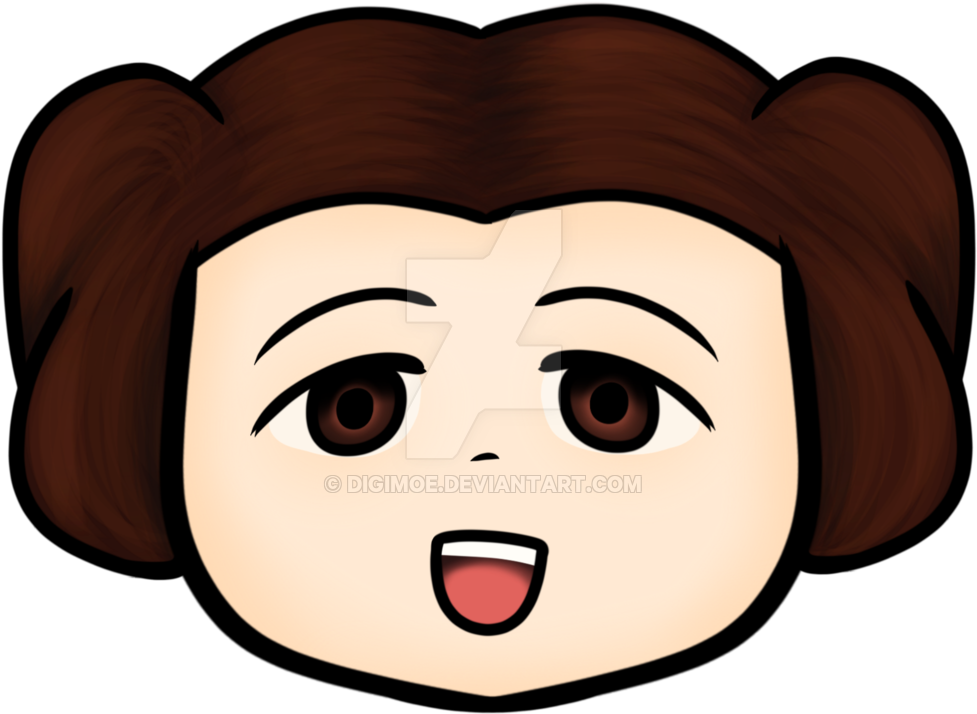 Star Wars - Princess Leia Face Clipart (1024x1024), Png Download