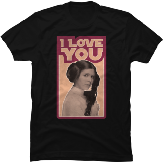 Leia Retro I Love You - Z House T Shirt (360x360), Png Download