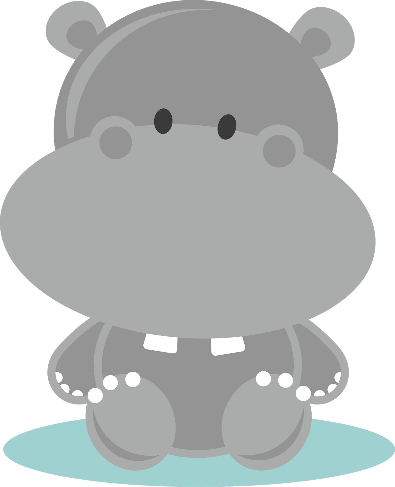 Sunday, April 6, - Baby Hippo Clipart (1298x1600), Png Download