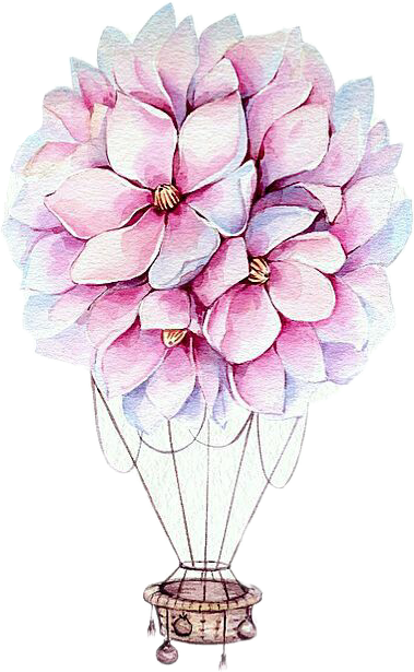 Report Abuse - Hot Air Balloon Watercolor Png (379x615), Png Download