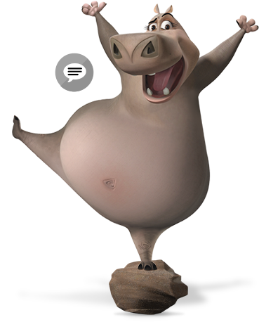 Drawing Hippopotamus Giraffe Madagascar Image Transparent - Gloria The Hippo (400x560), Png Download