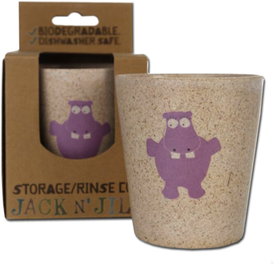 Jack N' Jill Cup Hippo - Jack N' Jill - Biodegradable Storage And Rinse Cup (500x500), Png Download
