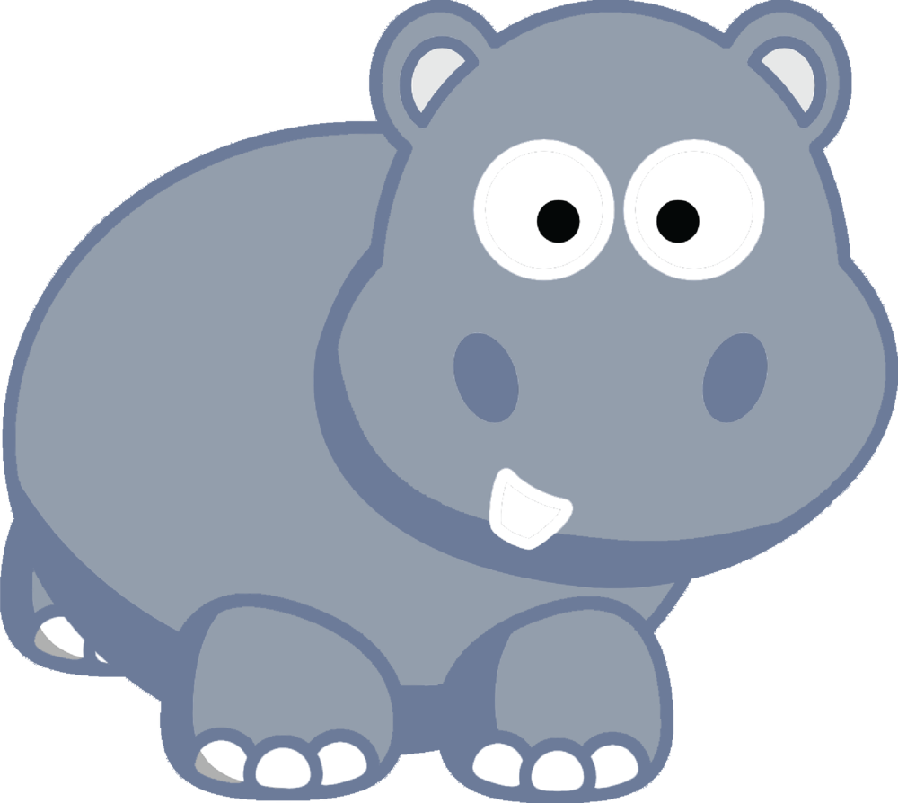 Hippo - Portable Network Graphics (1000x894), Png Download