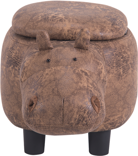 Brown Hippo - Stool (800x800), Png Download