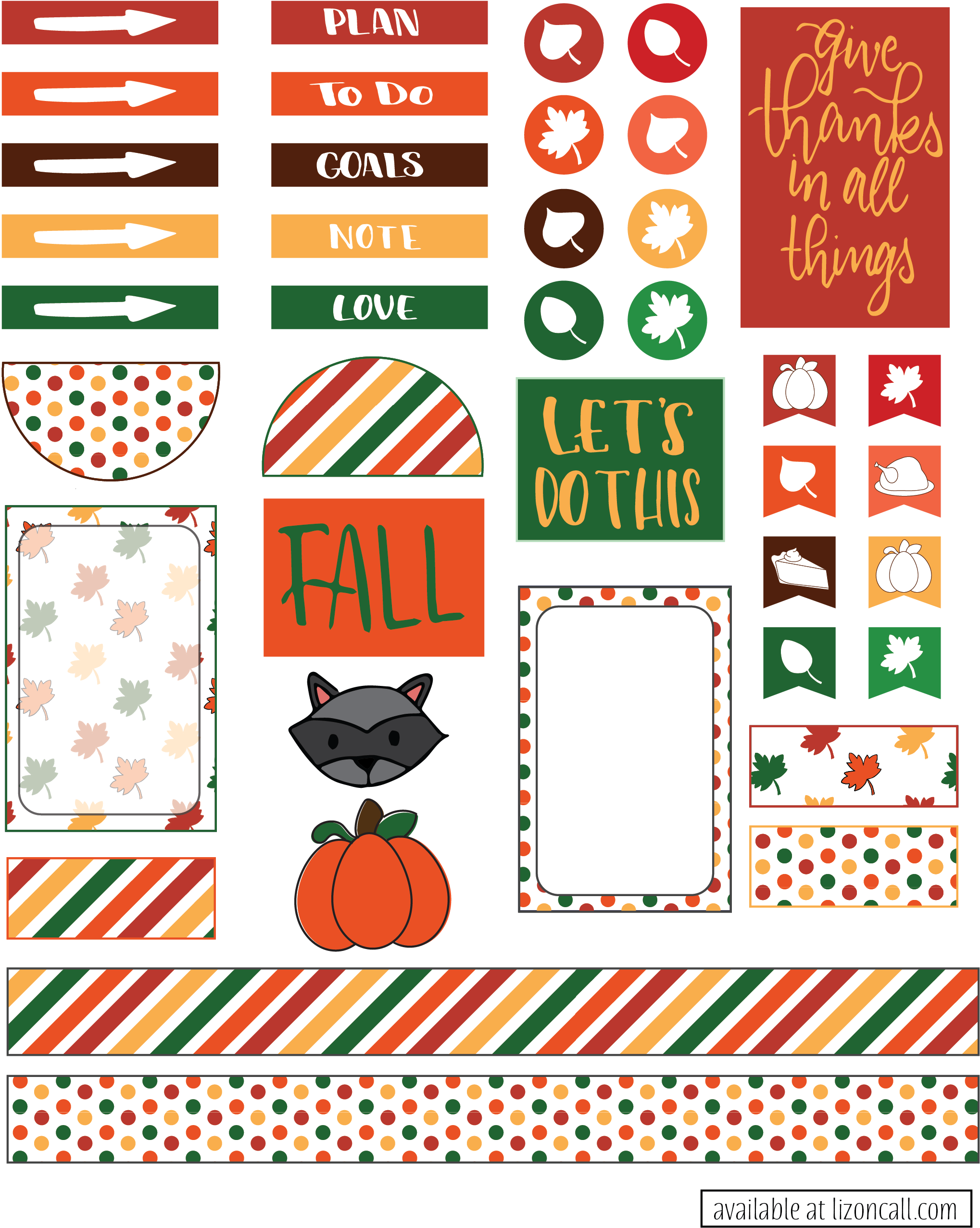 Fall Planner Stickers - Create 365 Happy Planner Sticker Value Pack (2550x3300), Png Download