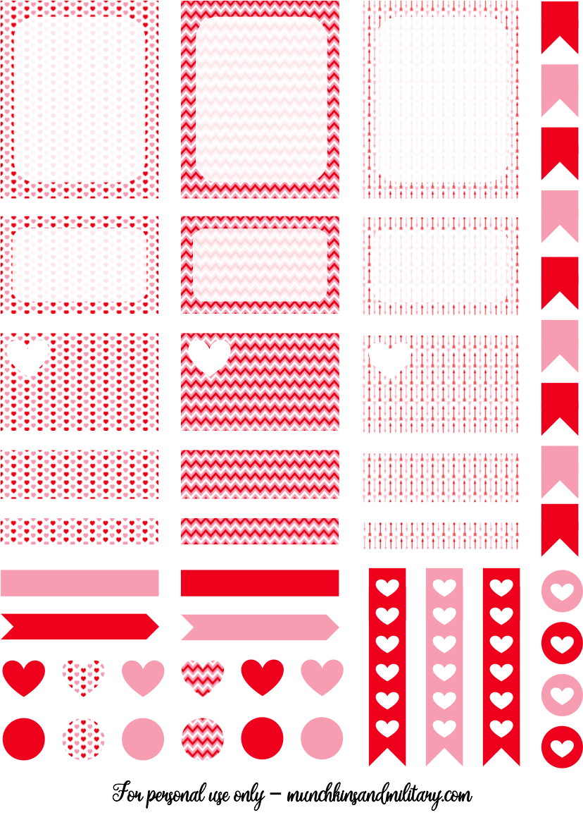 Valentines Erin Condren Life Planner Free Printable - Art (828x1156), Png Download