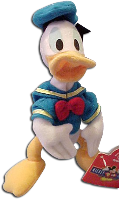 Classic Donald Duck Plush Toy Disney Stuffed Animal - Donald Duck Plush Png (392x650), Png Download