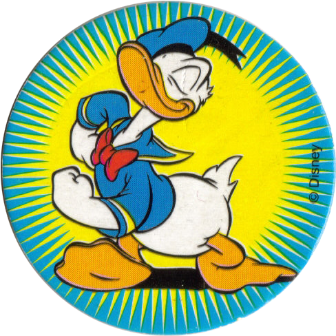 Fun Caps > Disney Superstars Aus Entenhausen 01 40 - Cute Donald Duck Round Metal Watch With Genuine Leather (500x500), Png Download
