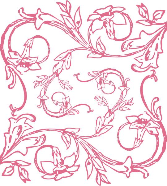Pretty Swirl Cliparts - Floral Tile Png (540x599), Png Download