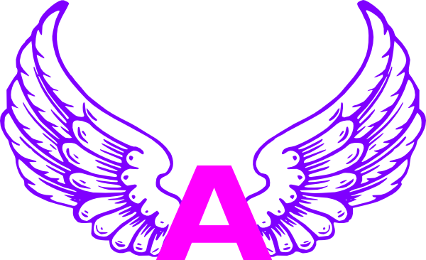Letter A With Wings Tattoo (600x366), Png Download