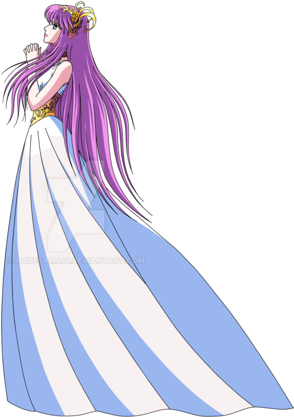 Saint Seiya Athena Saori Kido By Hadesama - Saint Seiya Character Png Athena (932x857), Png Download