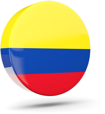 Illustration Of Flag Of Colombia - Colombia Round Flag Png (640x480), Png Download