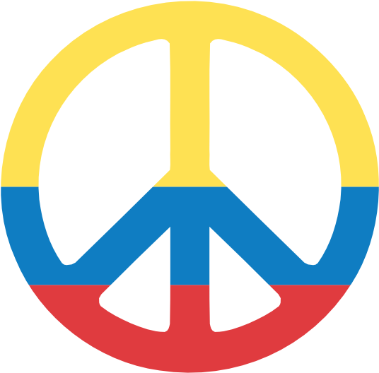 Colombian Clipart Panda Free Images - Peace Symbol Colombia (555x555), Png Download