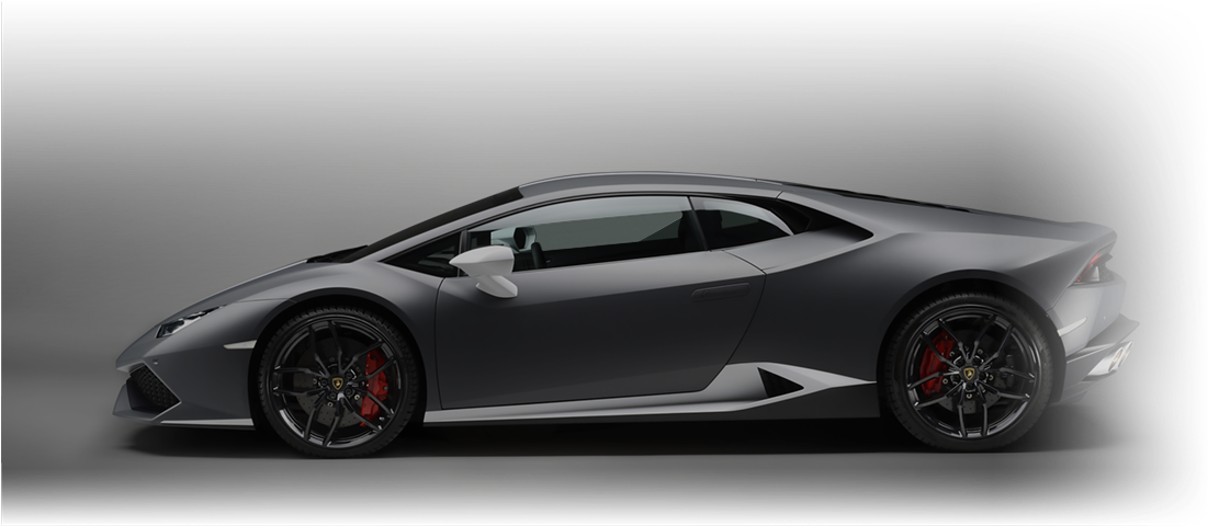 Car - Lamborghini From The Side (1100x510), Png Download