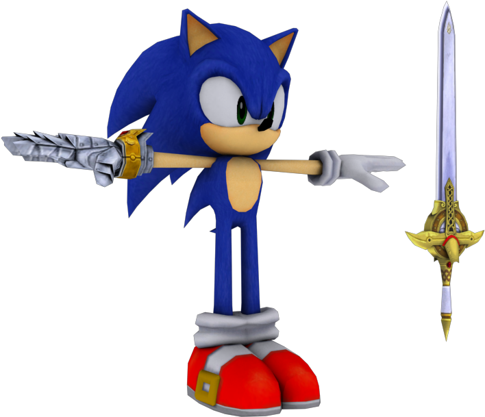 Download Zip Archive - Sonic And The Black Knight Model (750x650), Png Download