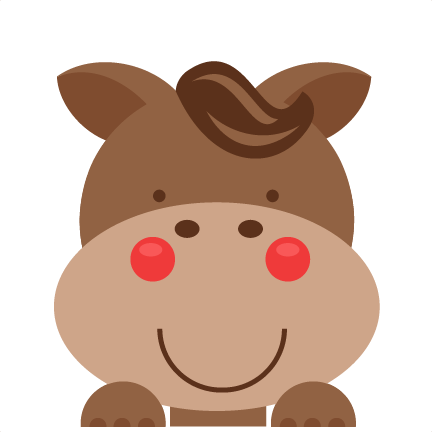 Peeking Horse Svg Scrapbook Cut File Cute Clipart Files - Cute Horse Clip Art Free (432x432), Png Download