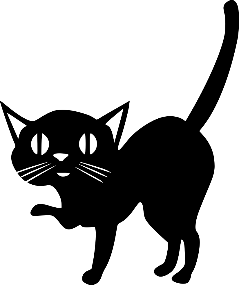 Cat Animal Black Shadow Tail Comments - Cat (824x980), Png Download