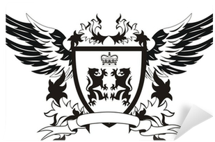 Vintage Shield With Wings And Lions Wall Mural • Pixers® - Vintage Shield Logo (400x400), Png Download