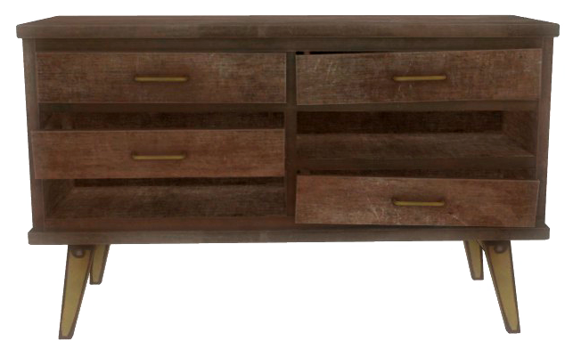 Fo4-dresser - Nightstand (661x442), Png Download