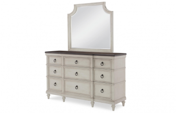 Brookhaven Dresser - Legacy Brookhaven 9 Drawer Dresser W/mirror In Vintage (350x350), Png Download