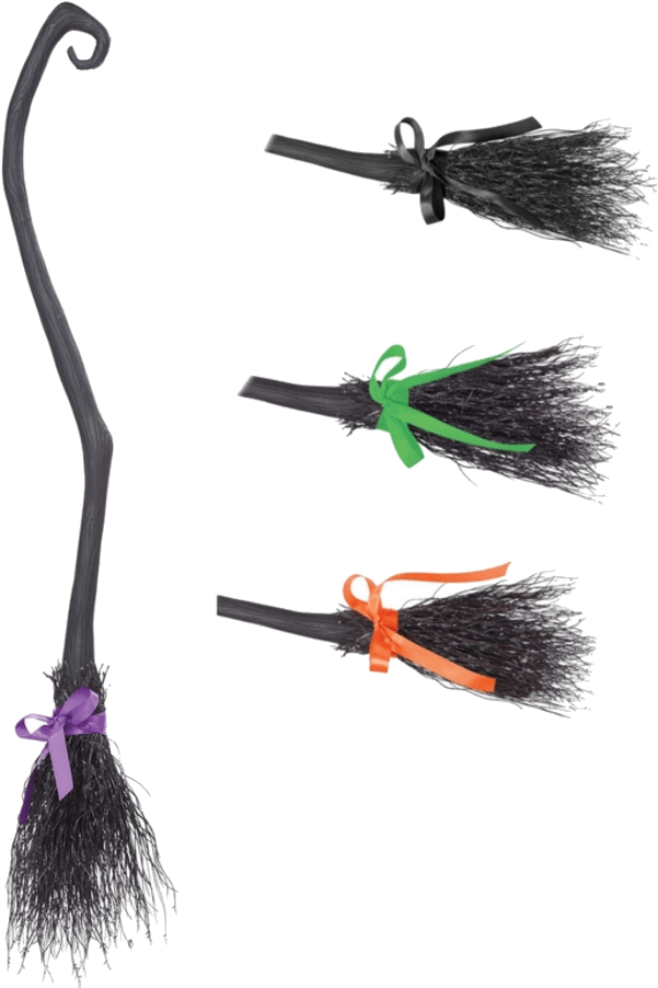 California Costumes Adult Witch's Broom With 4 Coloured (600x951), Png Download