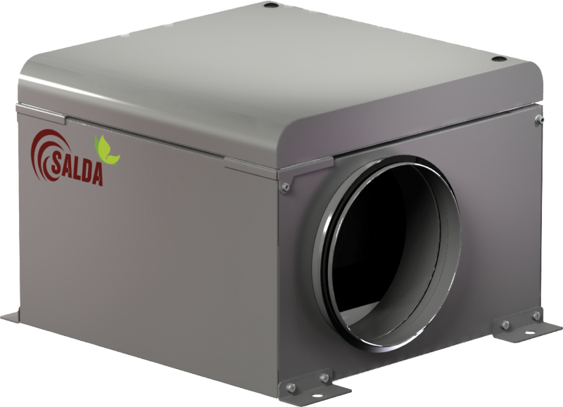 Aku 250 Eko - Вентилятор Канальный Шумоизолированный 200 (800x579), Png Download