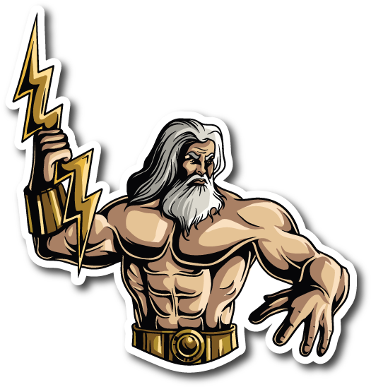 Greek God Zeus Sticker - Zeus Sticker (600x600), Png Download