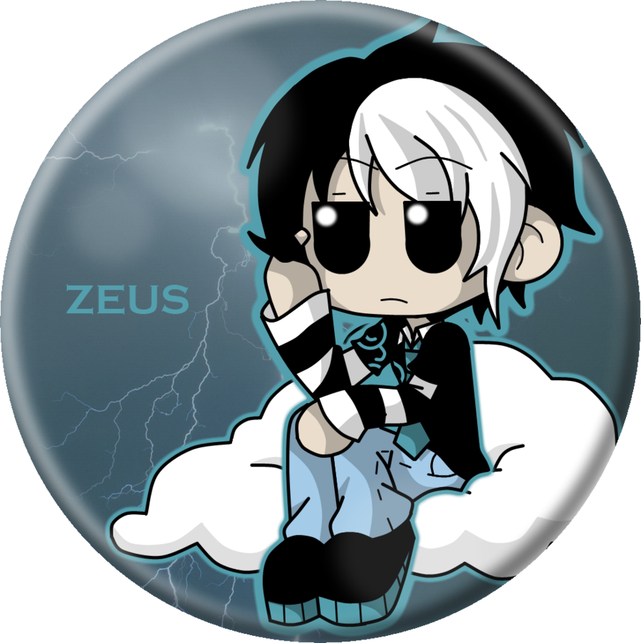 Chibi Zeus By Cazuuki - Chibi Greek Gods And Goddesses (900x903), Png Download