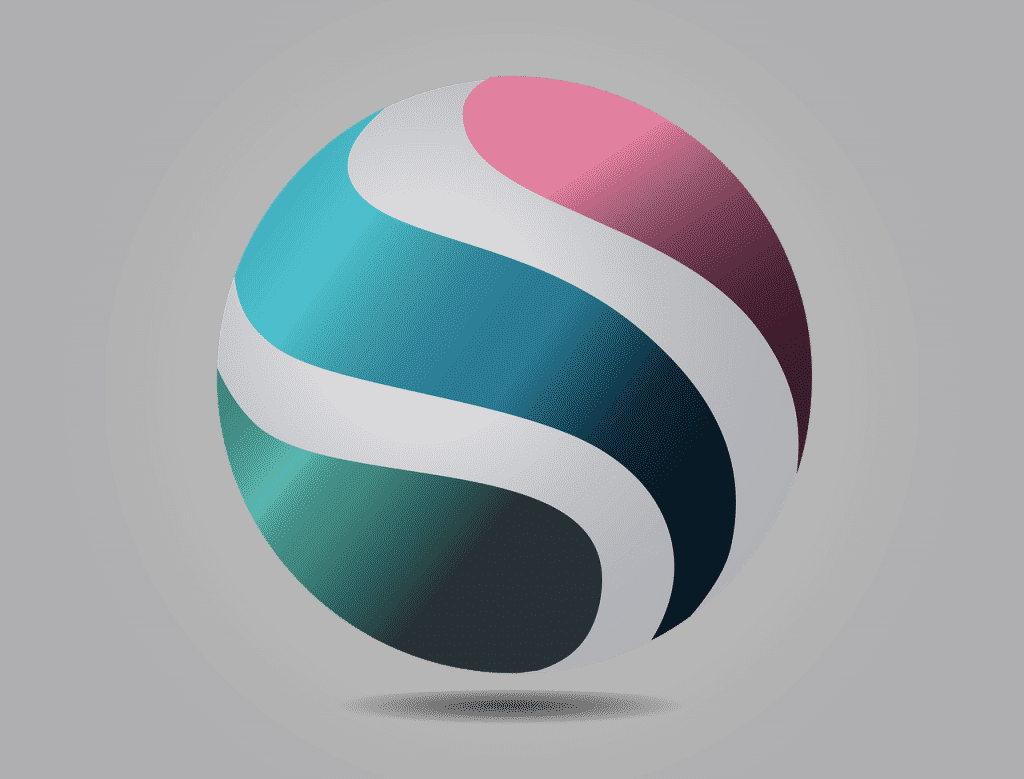 Ball Vector Design Logo Signet Blue Green - Logo Bola (446x340), Png Download