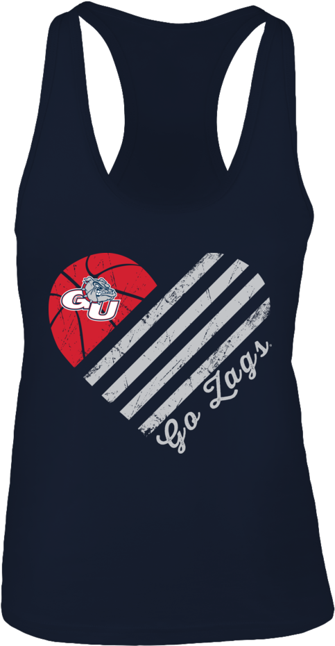 Gonzaga Bulldogs Basketball Flag Heart Shirt Gonzaga - Lsu Tigers Football (1000x1000), Png Download