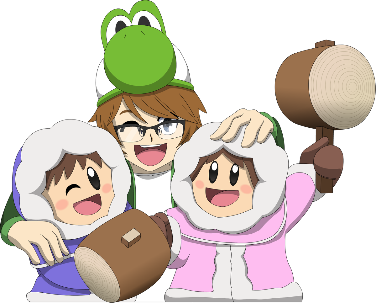 He Cranked This Out Beautifully And Quickly Ice Climbers - Cartoon (1200x966), Png Download