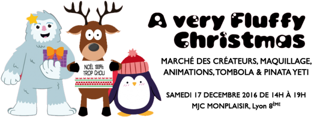 Fluffy Christmas Banniere Png 620×270 - Monplaisir (620x270), Png Download