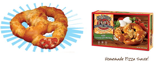 Pizza Pretzel - Grilled Spinach Feta Pretzel (600x255), Png Download